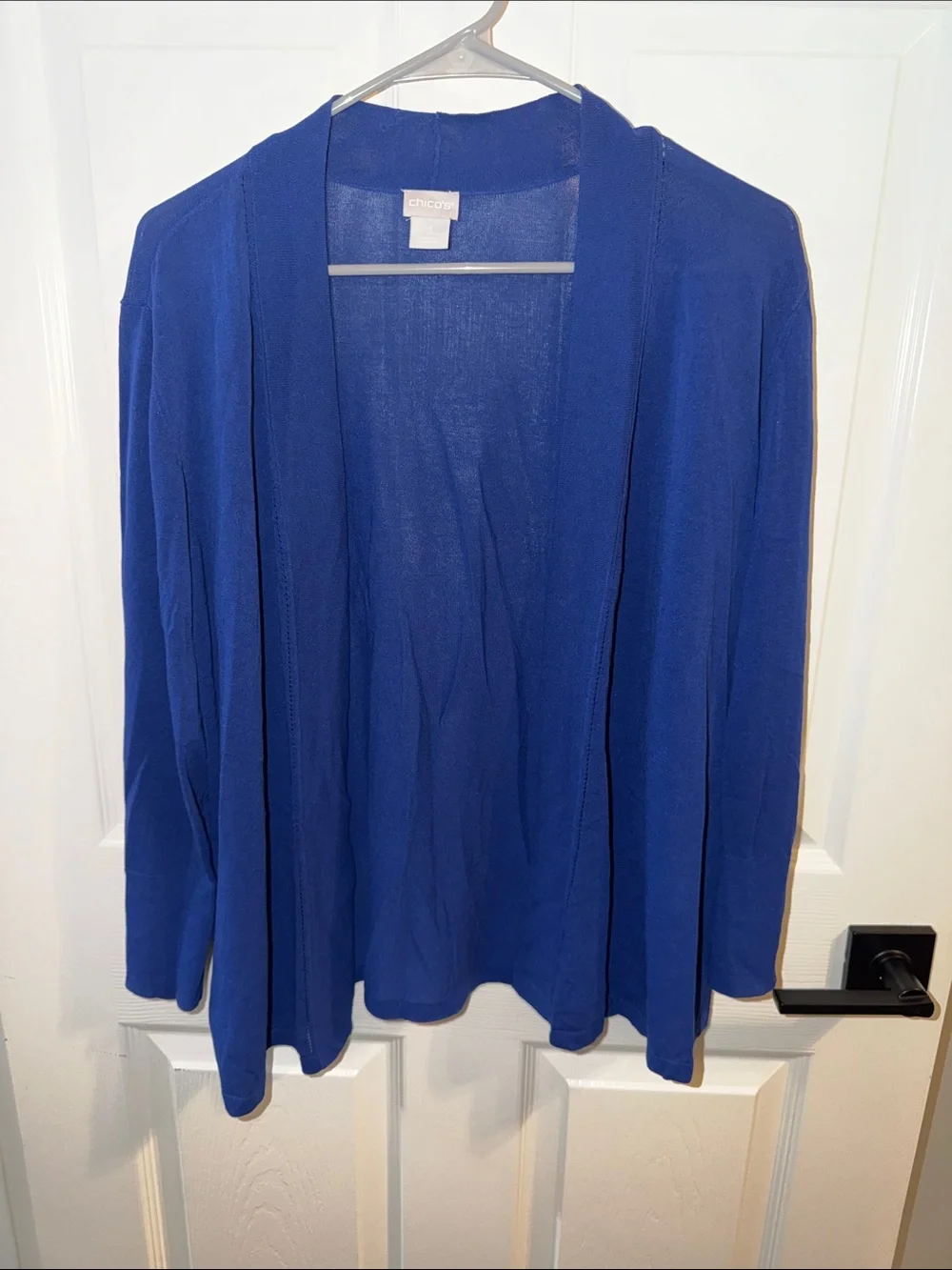 Chico's Cobalt Blue Open-Front Cardigan